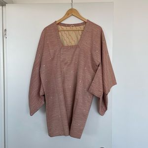 Vintage Japanese Pink Silk Kimono Jacket